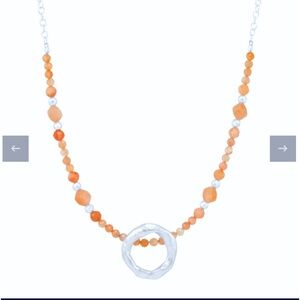 Silpada Stay Neutral Necklace new lt. pink soap sandstone not orange.